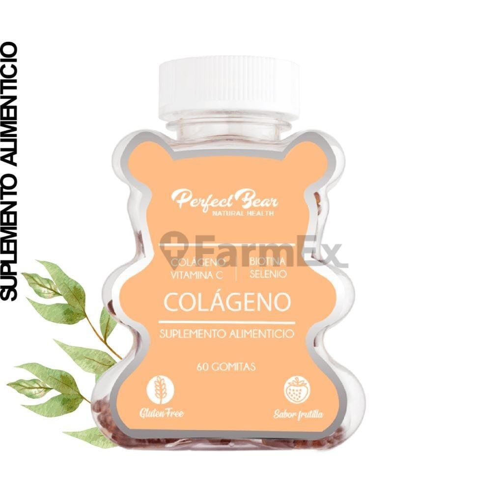 Colágeno Hidrolizado "Frasco Forma de Oso" x 60 gomitas. Farmex-Fonasa